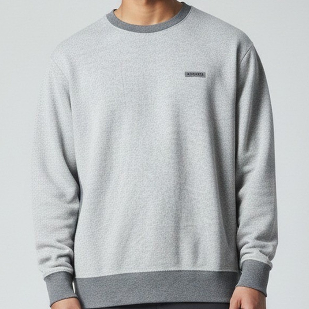 Ovadia & Sons Mens Reverse Terry Crewneck Sweatshirt Heather Gray Charcoal M